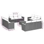 Garden sofa set with cushions 13 pieces gray synthetic rattan by , Garden sets - Ref: Foro24-3225843, Price: 841,60 €, Discou...
