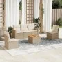 Garden sofa set with cushions 6 pieces beige synthetic rattan by , Garden sets - Ref: Foro24-3225855, Price: 380,24 €, Discou...