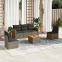 6-teiliges Gartenmöbel-Set und graue synthetische Rattankissen von , Gartensets - Ref: Foro24-3225857, Preis: 326,71 €, Rabat...