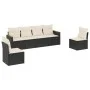 6-piece garden sofa set and black synthetic rattan cushions by , Garden sets - Ref: Foro24-3225860, Price: 334,82 €, Discount: %