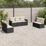 7-piece garden dining set and black synthetic rattan cushions by , Garden sets - Ref: Foro24-3225874, Price: 383,70 €, Discou...