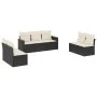 7-piece garden dining set and black synthetic rattan cushions by , Garden sets - Ref: Foro24-3225874, Price: 383,70 €, Discou...