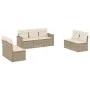 7-piece garden sofa set and beige synthetic rattan cushions by , Garden sets - Ref: Foro24-3225876, Price: 451,98 €, Discount: %