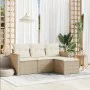 Garden sofa set with cushions 4 pieces beige synthetic rattan by , Garden sets - Ref: Foro24-3225904, Price: 264,95 €, Discou...