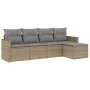 Garden sofa set with beige cushions mix 5 pieces PE rattan by , Garden sets - Ref: Foro24-3225919, Price: 288,94 €, Discount: %