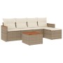 Juego de sofás jardín con cojines 6 pzas ratán sintético beige de , Conjuntos de jardín - Ref: Foro24-3225925, Precio: 335,19...