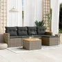 6-teiliges Gartenmöbel-Set und graue synthetische Rattankissen von , Gartensets - Ref: Foro24-3225927, Preis: 316,42 €, Rabat...