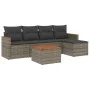 6-teiliges Gartenmöbel-Set und graue synthetische Rattankissen von , Gartensets - Ref: Foro24-3225927, Preis: 316,42 €, Rabat...