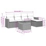 6-teiliges Gartenmöbel-Set und graue synthetische Rattankissen von , Gartensets - Ref: Foro24-3225927, Preis: 306,18 €, Rabat...