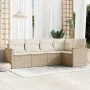 Garden sofa set with cushions 5 pieces beige synthetic rattan by , Garden sets - Ref: Foro24-3225946, Price: 368,97 €, Discou...