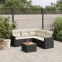 6-teiliges Gartensofa-Set und schwarze synthetische Rattankissen von , Gartensets - Ref: Foro24-3225965, Preis: 352,15 €, Rab...