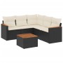 6-piece garden sofa set and black synthetic rattan cushions by , Garden sets - Ref: Foro24-3225965, Price: 342,64 €, Discount: %