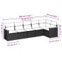 6-piece garden sofa set and black synthetic rattan cushions by , Garden sets - Ref: Foro24-3225986, Price: 332,76 €, Discount: %