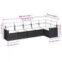 6-piece garden sofa set and black synthetic rattan cushions by , Garden sets - Ref: Foro24-3225986, Price: 361,81 €, Discount: %