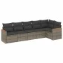 6-teiliges Gartenmöbel-Set und graue synthetische Rattankissen von , Gartensets - Ref: Foro24-3225990, Preis: 359,67 €, Rabat...