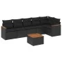 7-piece garden dining set and black synthetic rattan cushions by , Garden sets - Ref: Foro24-3225992, Price: 444,25 €, Discou...