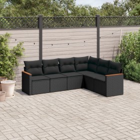 6-piece garden sofa set and black synthetic rattan cushions by , Garden sets - Ref: Foro24-3225999, Price: 390,81 €, Discount: %