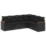 6-piece garden sofa set and black synthetic rattan cushions by , Garden sets - Ref: Foro24-3225999, Price: 390,81 €, Discount: %