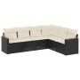 6-piece garden sofa set and black synthetic rattan cushions by , Garden sets - Ref: Foro24-3226000, Price: 361,81 €, Discount: %