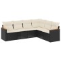 Set de sofás de jardín 6 piezas y cojines ratán sintético negro de , Conjuntos de jardín - Ref: Foro24-3226000, Precio: 336,9...