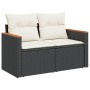 Set de sofás de jardín 6 piezas y cojines ratán sintético negro de , Conjuntos de jardín - Ref: Foro24-3226000, Precio: 336,9...