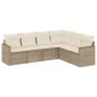 Garden sofa set with cushions 6 pieces beige synthetic rattan by , Garden sets - Ref: Foro24-3226002, Price: 406,21 €, Discou...