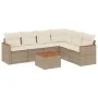 7-piece garden sofa set and beige synthetic rattan cushions by , Garden sets - Ref: Foro24-3226009, Price: 453,27 €, Discount: %