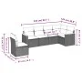 6-piece garden sofa set and black synthetic rattan cushions by , Garden sets - Ref: Foro24-3226014, Price: 361,81 €, Discount: %