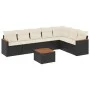 8-piece garden sofa set and black synthetic rattan cushions by , Garden sets - Ref: Foro24-3226035, Price: 445,07 €, Discount: %