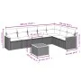8-teiliges Gartensofa-Set und schwarze synthetische Rattankissen von , Gartensets - Ref: Foro24-3226035, Preis: 446,22 €, Rab...