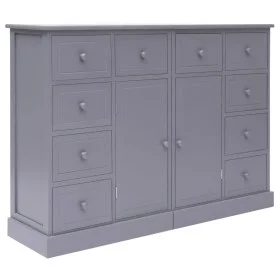 Sideboard with 10 gray wood drawers 113x30x79 cm by vidaXL, Sideboards - Ref: Foro24-284176, Price: 192,60 €, Discount: %