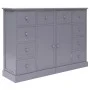 Sideboard with 10 gray wood drawers 113x30x79 cm by vidaXL, Sideboards - Ref: Foro24-284176, Price: 192,60 €, Discount: %