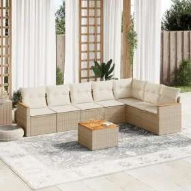 Garden sofa set with beige cushions 8 pcs PE rattan by , Garden sets - Ref: Foro24-3226037, Price: 530,77 €, Discount: %