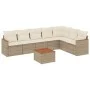 Garden sofa set with beige cushions 8 pcs PE rattan by , Garden sets - Ref: Foro24-3226037, Price: 530,77 €, Discount: %