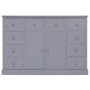 Sideboard with 10 gray wood drawers 113x30x79 cm by vidaXL, Sideboards - Ref: Foro24-284176, Price: 193,82 €, Discount: %