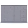 Sideboard with 10 gray wood drawers 113x30x79 cm by vidaXL, Sideboards - Ref: Foro24-284176, Price: 192,60 €, Discount: %