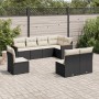 8-teiliges Gartensofa-Set und schwarze synthetische Rattankissen von , Gartensets - Ref: Foro24-3226042, Preis: 441,83 €, Rab...