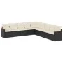8-teiliges Gartensofa-Set und schwarze synthetische Rattankissen von , Gartensets - Ref: Foro24-3226056, Preis: 508,02 €, Rab...