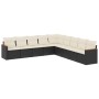 Set de sofás de jardín 8 piezas y cojines ratán sintético negro de , Conjuntos de jardín - Ref: Foro24-3226056, Precio: 488,1...