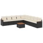 Garden sofa set 10 pieces with black synthetic rattan cushions by , Garden sets - Ref: Foro24-3226063, Price: 517,69 €, Disco...