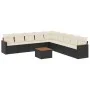 Gartensofa-Set 10-teilig mit schwarzen synthetischen Rattankissen von , Gartensets - Ref: Foro24-3226063, Preis: 546,96 €, Ra...