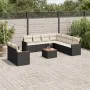 Garden sofa set 10 pieces with black synthetic rattan cushions by , Garden sets - Ref: Foro24-3226105, Price: 582,23 €, Disco...