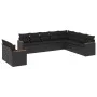 Garden sofa set 10 pieces with black synthetic rattan cushions by , Garden sets - Ref: Foro24-3226111, Price: 659,23 €, Disco...