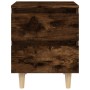 Nachttisch, Beine aus Massivholz, geräucherte Eiche, 40 x 35 x 50 cm von vidaXL, Nachttische - Ref: Foro24-813122, Preis: 41,...