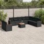 Set de sofás de jardín 11 pzas y cojines ratán sintético negro de , Conjuntos de jardín - Ref: Foro24-3226118, Precio: 700,99...