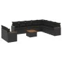 Set de sofás de jardín 11 pzas y cojines ratán sintético negro de , Conjuntos de jardín - Ref: Foro24-3226118, Precio: 700,99...