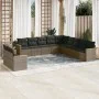 11-piece garden sofa set and gray synthetic rattan cushions by , Garden sets - Ref: Foro24-3226130, Price: 638,95 €, Discount: %