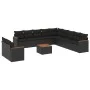 Gartensofa-Set 12-teilig mit schwarzen synthetischen Rattankissen von , Gartensets - Ref: Foro24-3226132, Preis: 804,77 €, Ra...