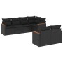 7-teiliges Garten-Essset und schwarze Kissen aus synthetischem Rattan von , Gartensets - Ref: Foro24-3226139, Preis: 482,00 €...