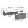 8-piece garden sofa set and black synthetic rattan cushions by , Garden sets - Ref: Foro24-3226147, Price: 502,30 €, Discount: %